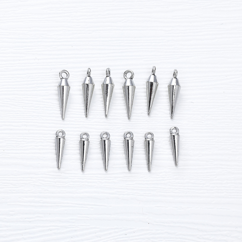 Wholesale 2 Size Vintage Zinc Alloy Gloss Taper Pendant Necklace Bracelet Pendant DIY Accessories