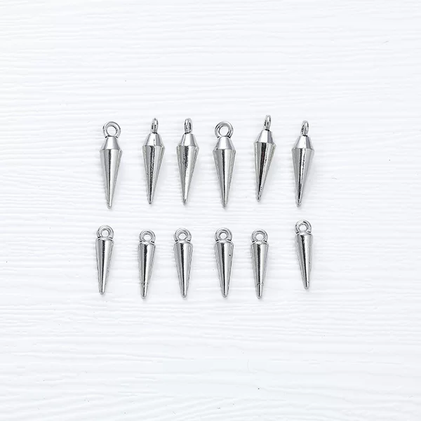 Wholesale 2 Size Vintage Zinc Alloy Gloss Taper Pendant Necklace Bracelet Pendant DIY Accessories