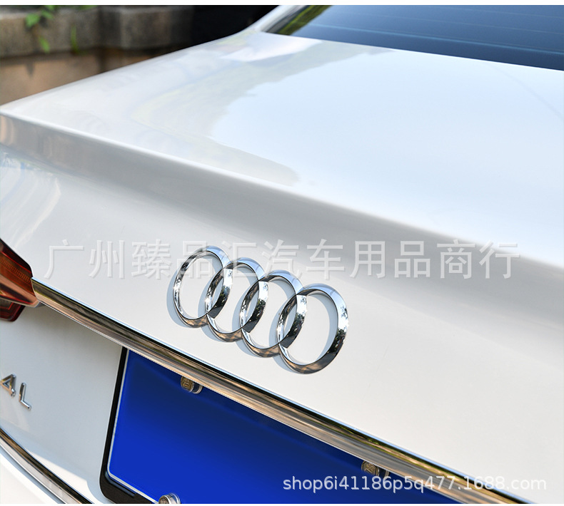 Suitable for Audi Car Logo Modification A3/A4L/A5/A6L/A7/Q2L/Q3/Q5L Four-Ring Black Warrior Front and Rear Logo