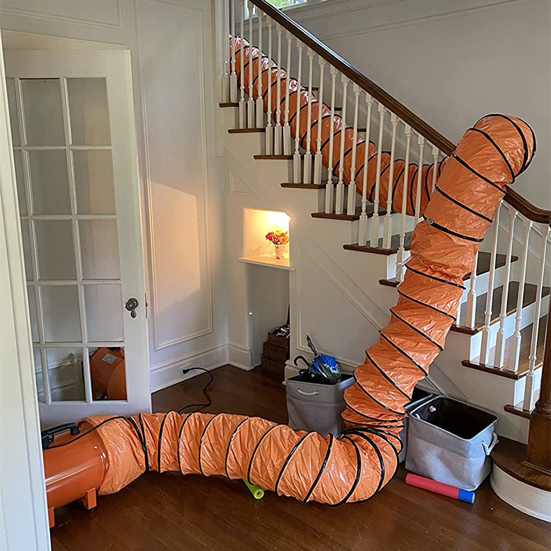 JN伸缩软管PVC涂层帆布8/10/12/14/16寸通风螺旋管排烟排废气风管