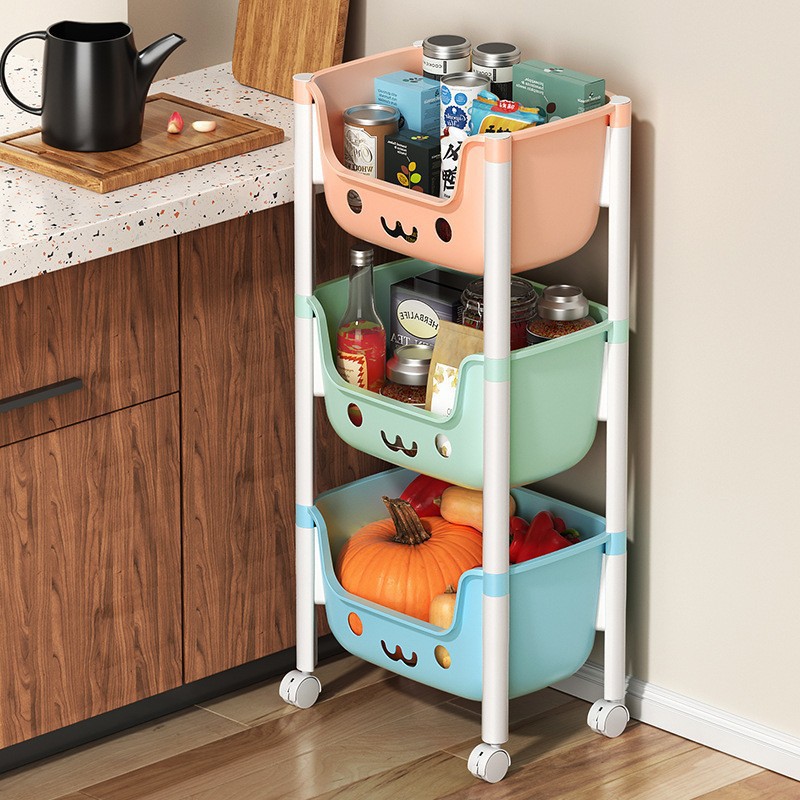 [Liquidación especial] Carro de almacenamiento, sala de estar, cocina, acabado móvil, almacenamiento, puerta de dormitorio multicapa, estante trasero