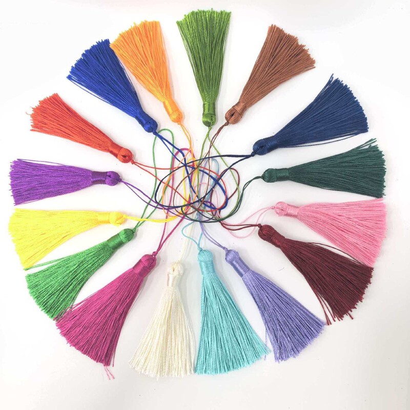8cm Short and Chunky Tassel Wholesale Pendants Clothing Accessories Bookmarks Car Hangings Bookmark Accessories Lucky Charms