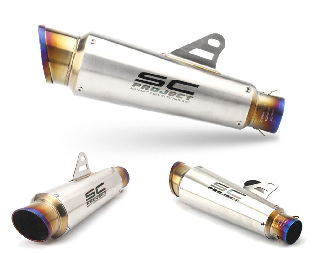 Shark Mouth over Exhaust Motorcycle Exhaust Pipe Suitable for Ninja 400/Z250/R6/R1/Cbr/Mt07/R3