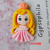 Big cartoon resin for princess with accessories, children's cute hair accessory, new collection