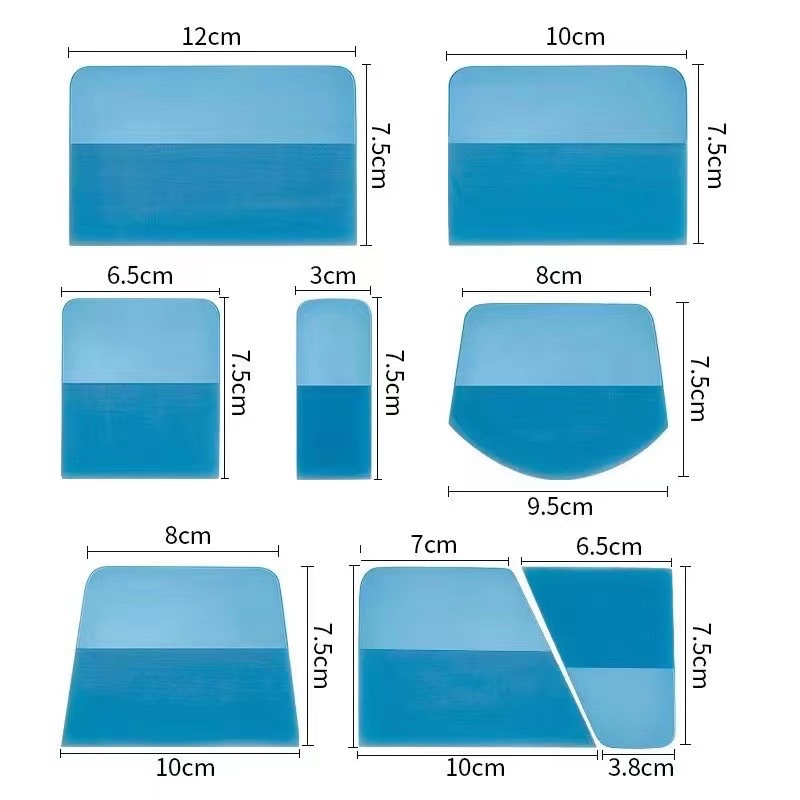 Paint Film Scraper | Qìchē Car cleaning tools - cygtz-08-blue-eight-piece-set