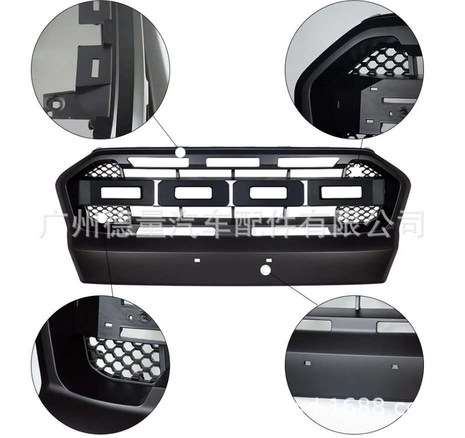 Suitable for Ford Ranger 2015-17 Pickup Truck T7 Modified Large Chinese Front Face with Lights Ford Grille