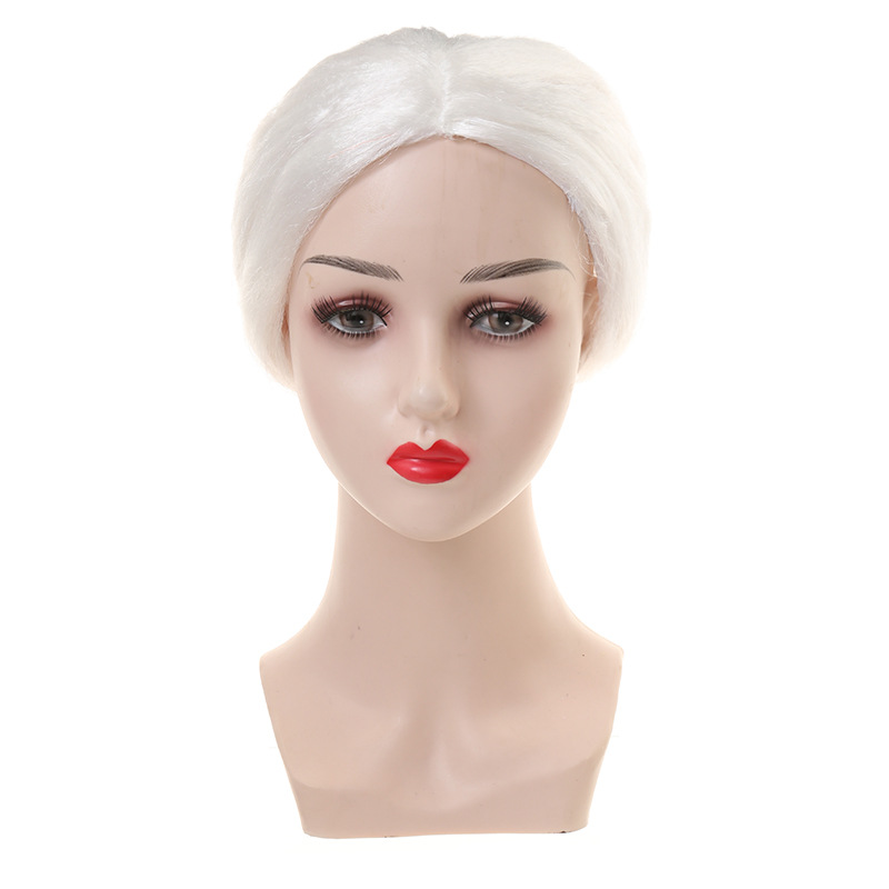 Amazon escuela 100 días gris abuelo peluca abuela peluca carta dama estilo vieja dama peluca