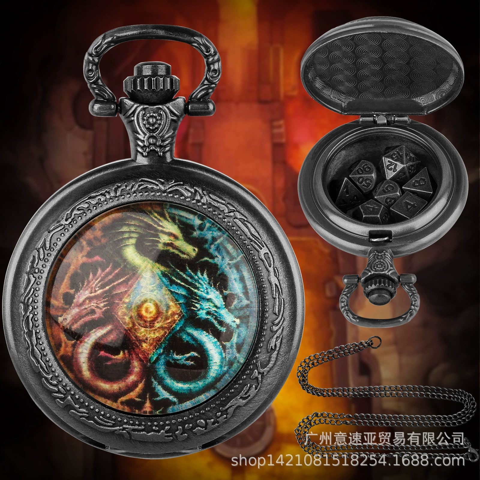 2024 новый горячий продажа DND кости DIY зодиак дракон узор нашивка в середине номер, ракушка-подложка, от имени ракушки