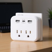 二合一美标插头插座多功能转换插带ETL认证充电转换器面板开关