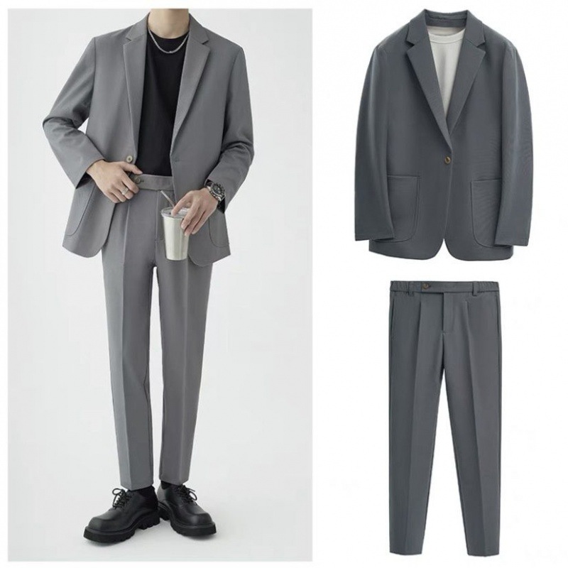 Gray [two-piece suit + trousers]