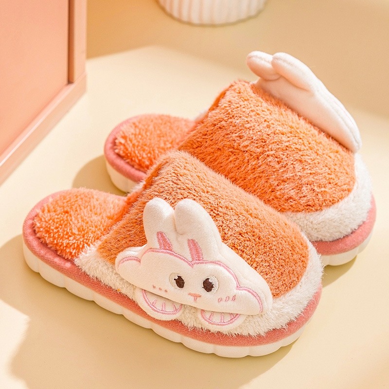 Niños nuevo piso zapatillas de invierno niñas niños medianos y grandes niños lindo bebé interior hogar grueso Fondo Zapatillas de algodón