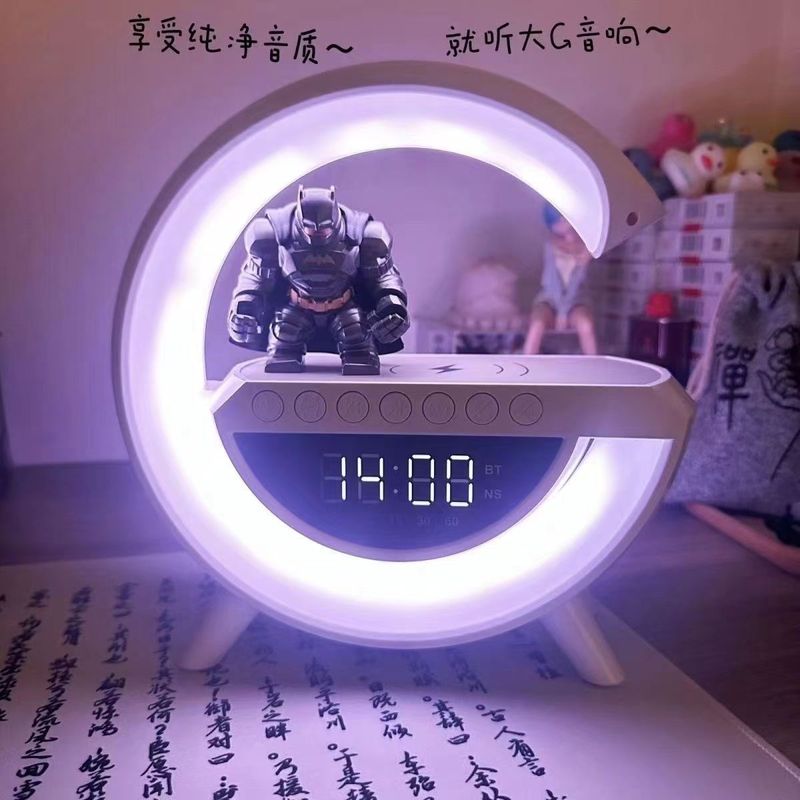 新型大G bluetooth音響3401 bluetooth音響多機能無線充電音響雰囲気灯目覚まし時計多機能|undefined