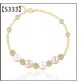 Conjunto de colar de pérolas minimalista com brincos e anel_voghion.com