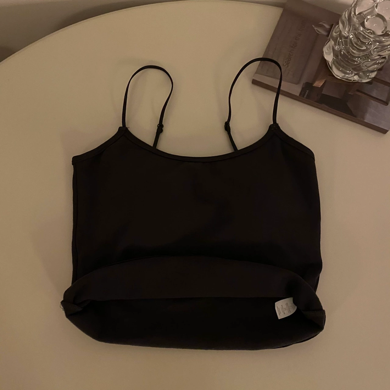 Warm autumn short base top with cups, beautiful back