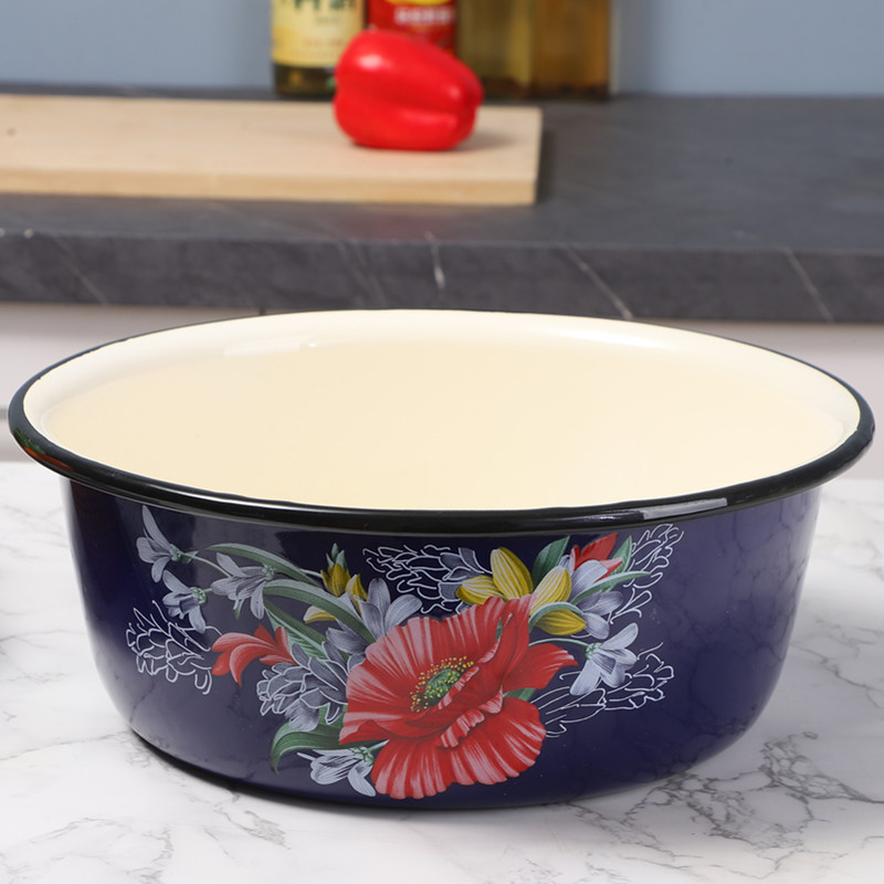Ouli casa cocina cuenca de sopa de esmalte y cuenca de huevo cuenca de lavado de verduras cuenca de esmalte cuenca de mezcla