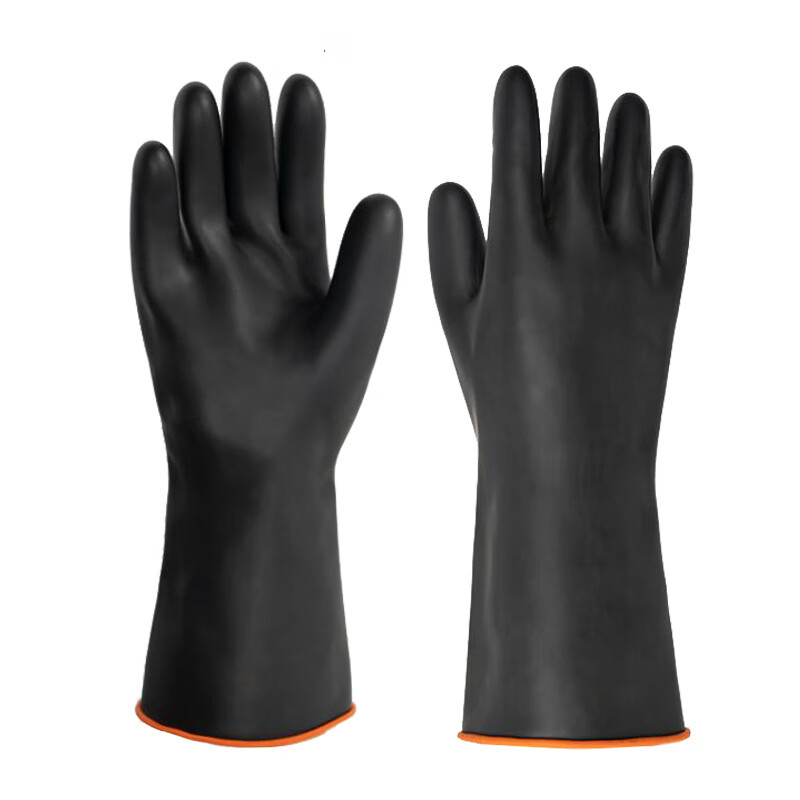 VLEN耐酸碱工业橡胶手套实验室加厚加大防化防污水抗腐蚀乳胶劳保