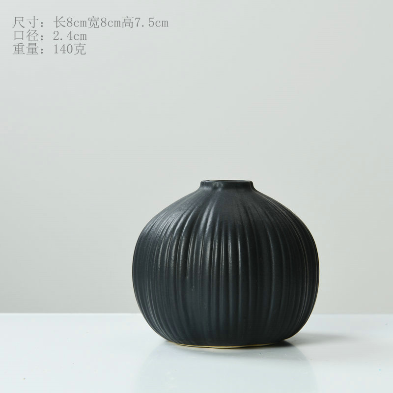 V 꽃병-블랙