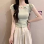 短袖独特漂亮显瘦多巴胺