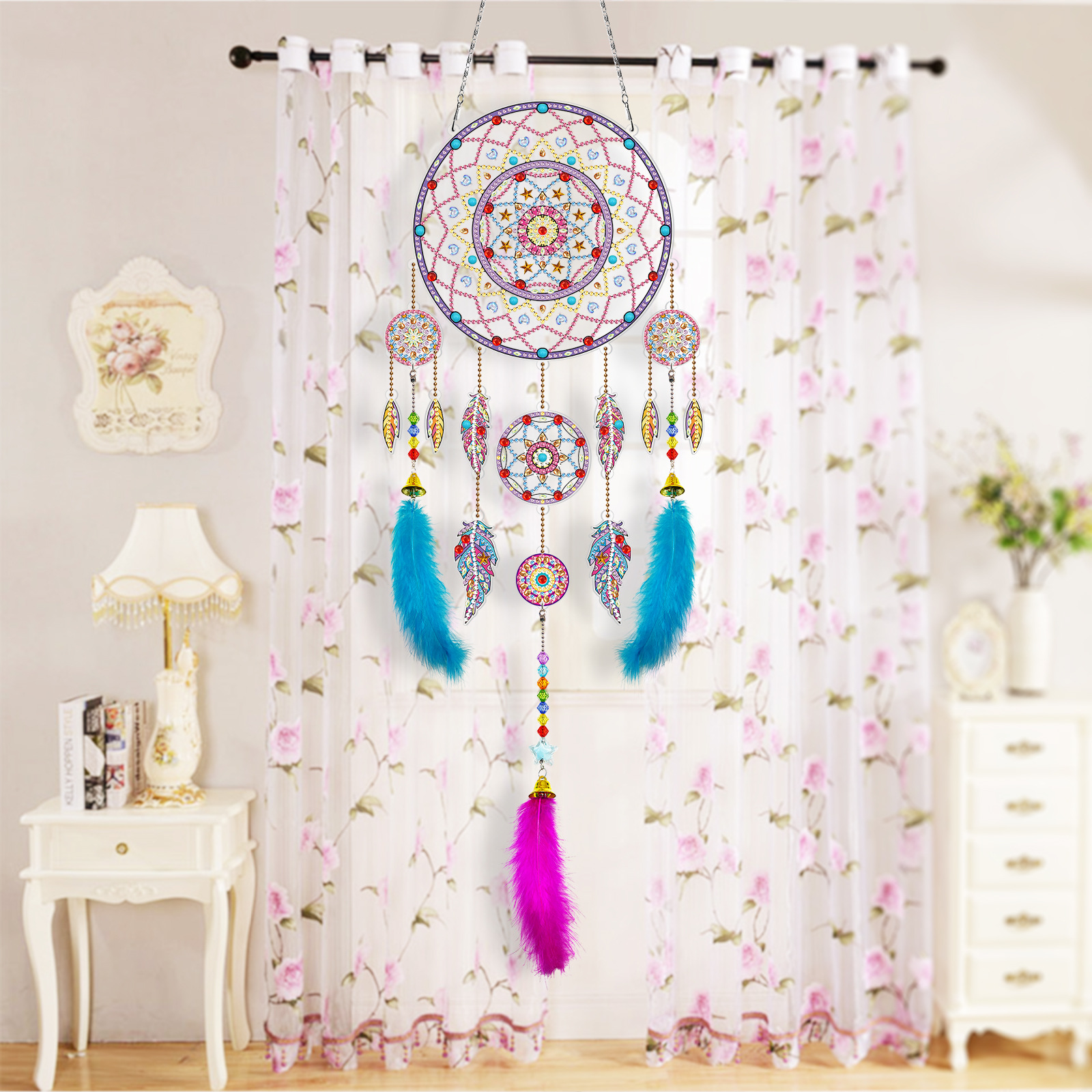 Diamante pintura perimetral DIY Dreamcatcher 5D pintura de diamante artesanía sala de estar pintura decoración de perforación bordado se puede distribuir