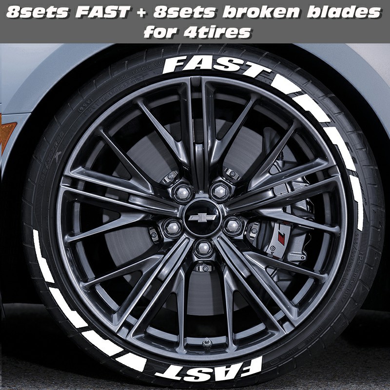 Car Tire Letter Stickers3 DThree-dimensional English Letter Tire Stickers Personalized Modified Tire