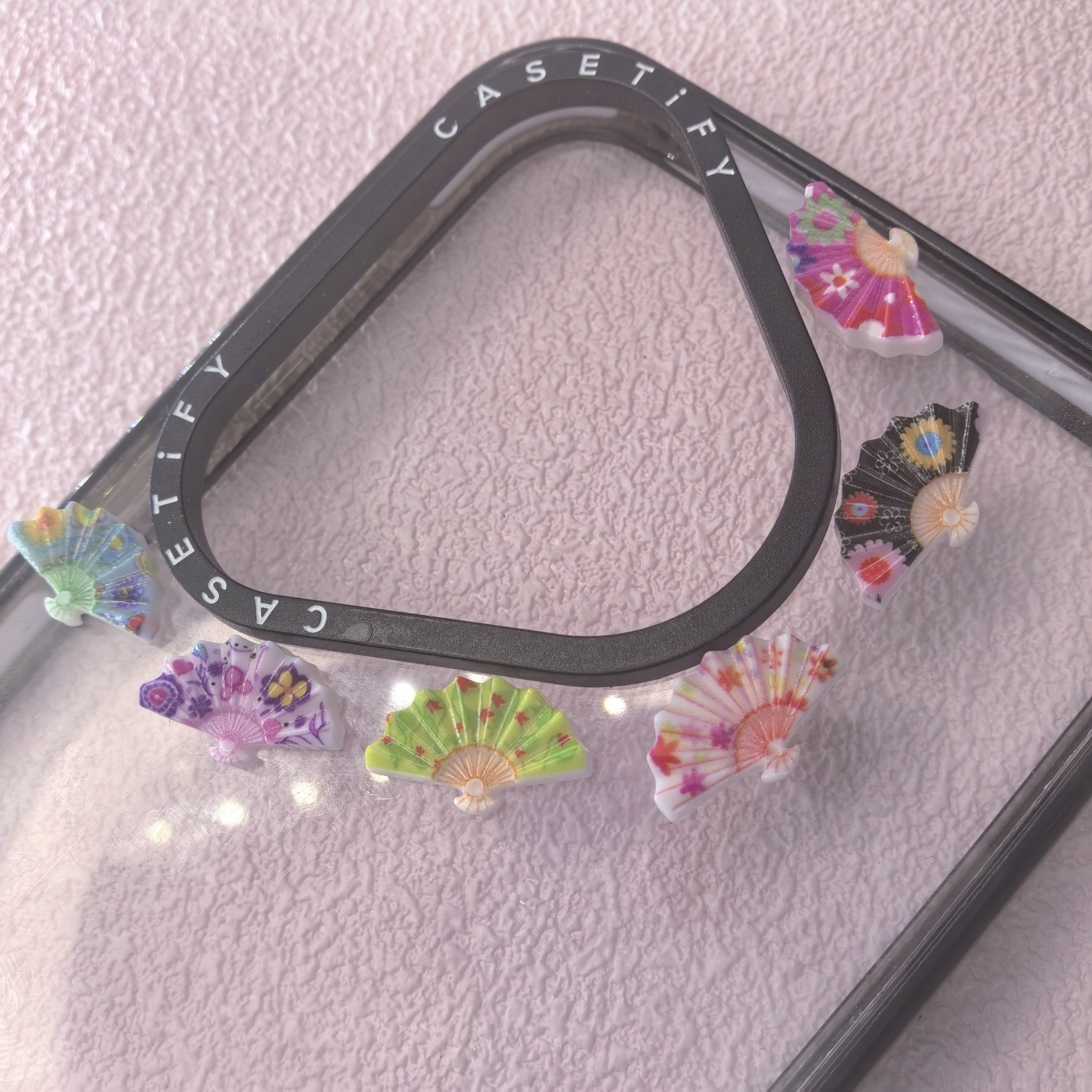 夏天跨境国潮爆款扇子树脂手工DIY服装辅料手机壳配件批发00