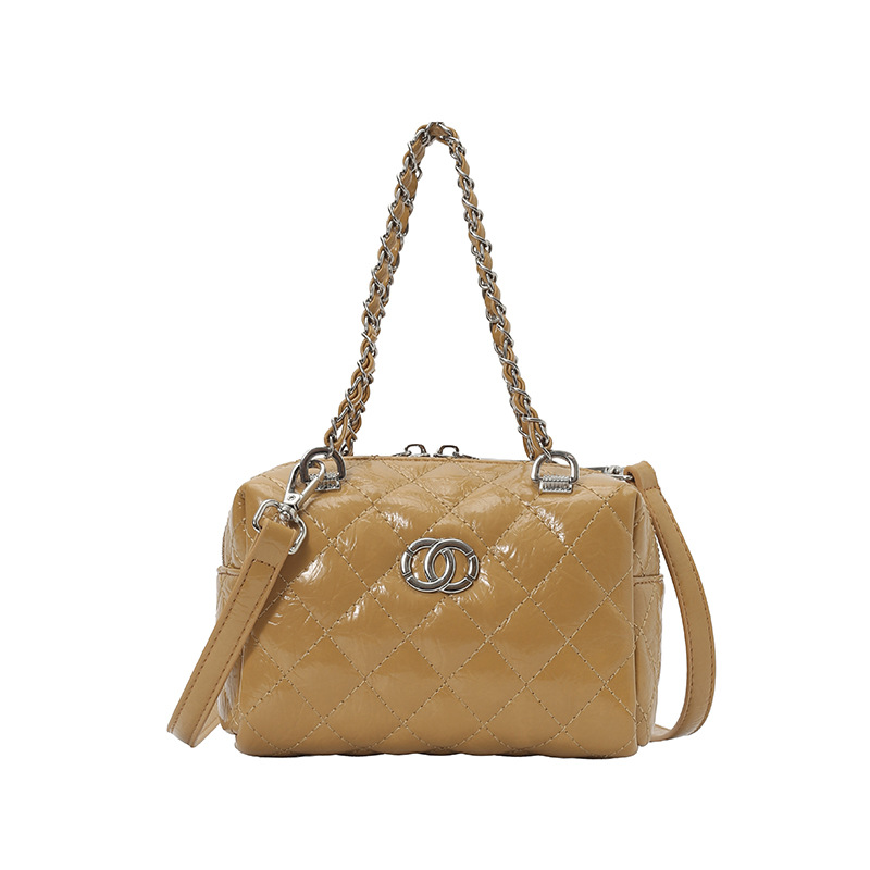 Moda francesa de cadena de diamante bolso de mano pequeño cuadrado de mujer pequeña fragancia alta sensación de lujo ligero bolso de hombro simple