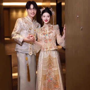 Traditional Chinese Wedding Dress for Brides, 2025 Autumn New Style, Heavy Craftsmanship, Bridal Dress, Traditional Chinese Wedding Attire for Women