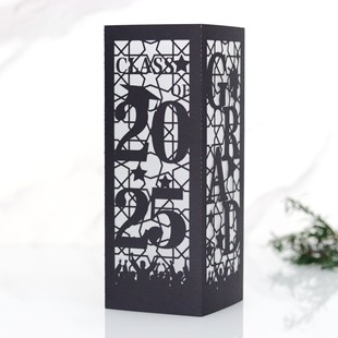 Factory Direct Sales Graduation Season 2026 Party Party Paper Lamp Carving Laser Cut Out Black Paper Lampshade Night Light Ready Stock