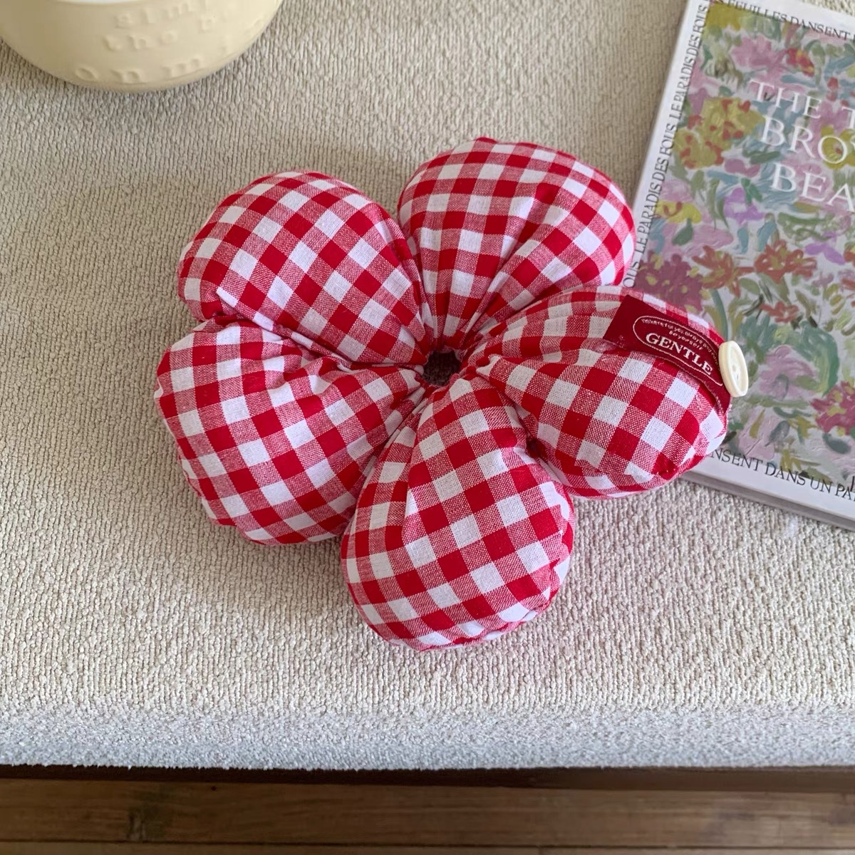 Corrugado de dopamina, lazo para el cabello del intestino grueso, sentido avanzado, flor, cuerda para el cabello, lazo para el cabello, nuevo tocado para niñas y niños