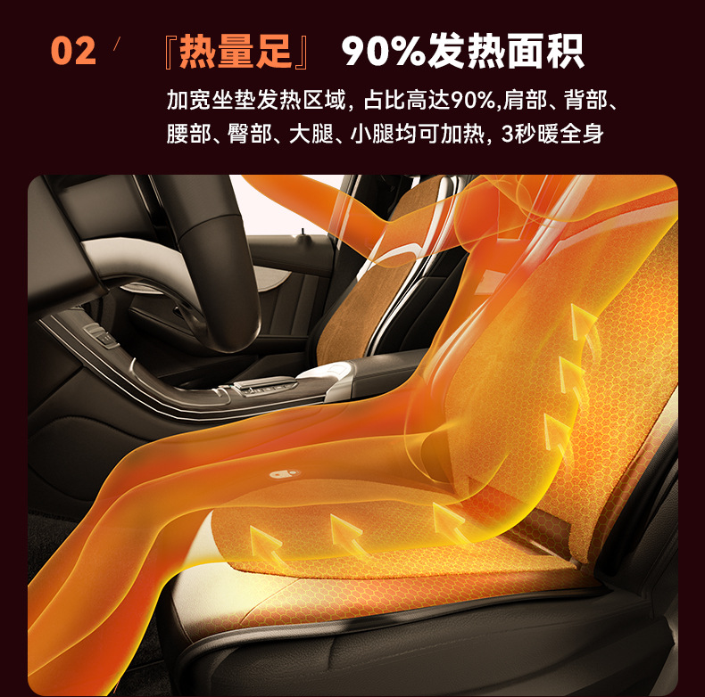 Graphene Heated Seat Cushion USB Electric Heated Car Seat Cushion 12V24V Universal Car Cigarette Lighter Eu Ce Certification