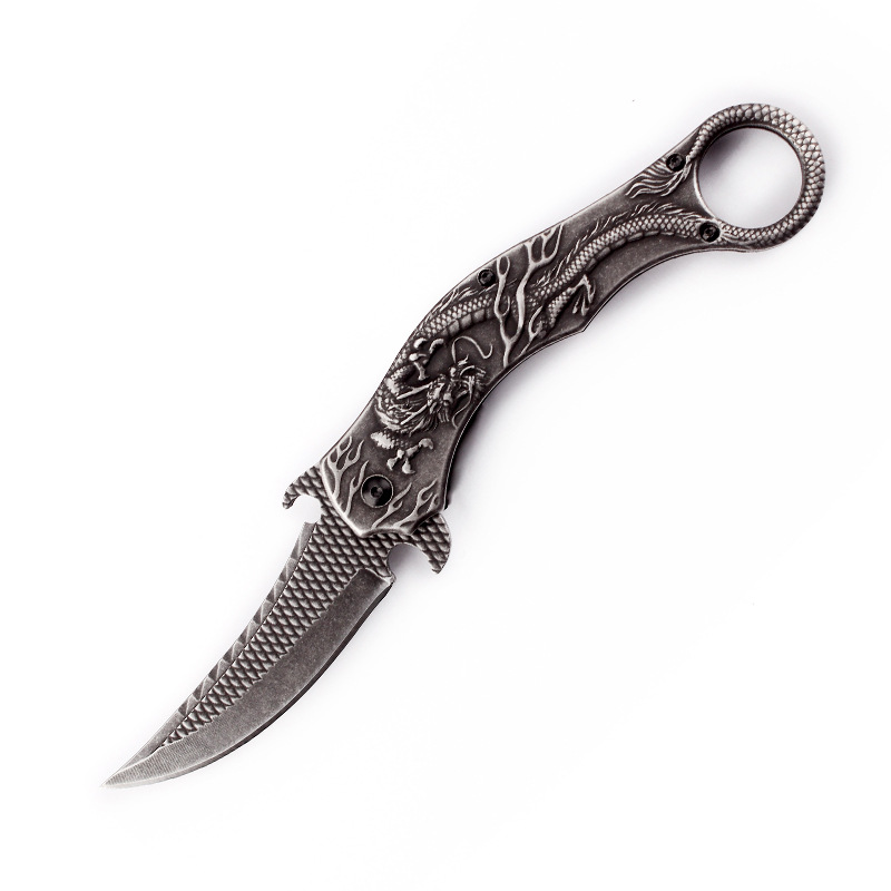 厂家直销高硬度折叠刀野营战术随身刀多功能求生折刀户外跨境防