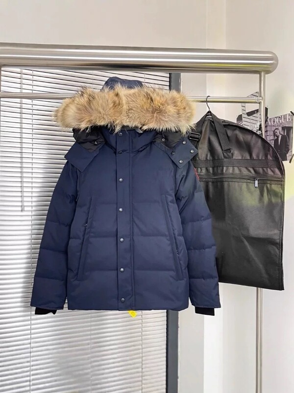 High-end foreign trade 29 Canada Goose style parka with fur collar and large pockets, unisex, outdoor thickened warm hooded jacket High-end foreign trade 29 Canada Goose style parka with fur collar and large pockets, unisex, outdoor thickened warm hooded jacket