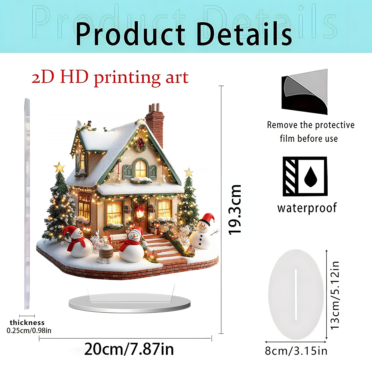 Nuevos productos transfronterizos Santa Claus y unicornio 2D acrílico decoraciones para el hogar decoraciones de escritorio de vacaciones