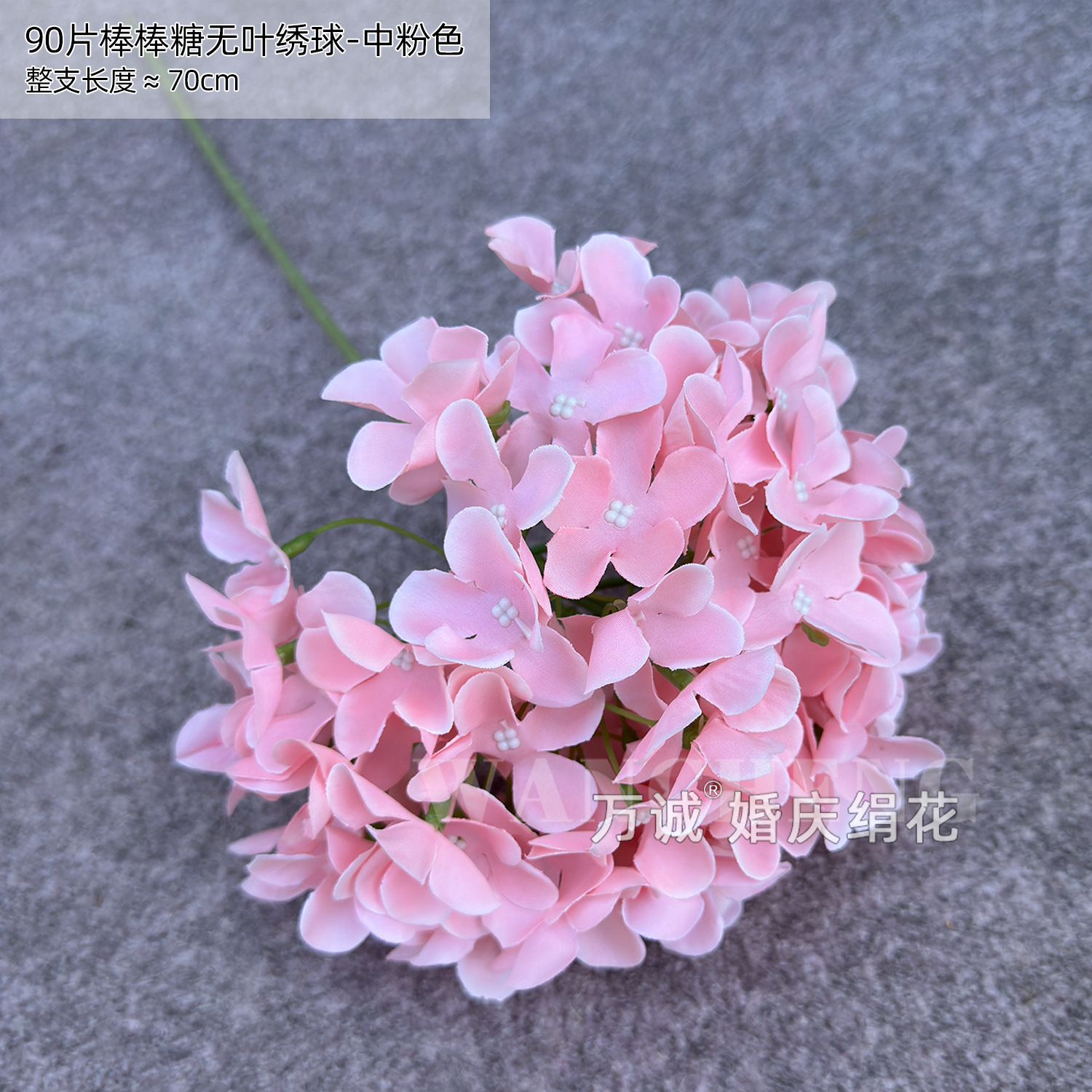 중간 핑크 90 롤리팝 수국 (잎이없는)