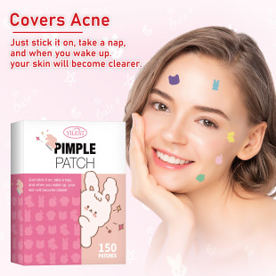 Yilest Acne Patch Rabbit Invisible Makeup Artificial Skin Acne Patch Round Care Acne Patch 150Pc