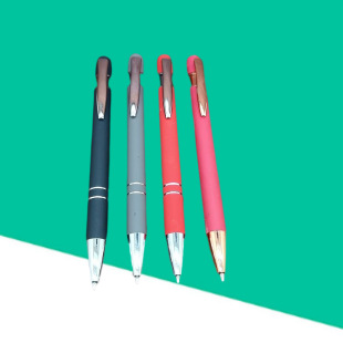 Metal Press Aluminum Pole Pen Meiji Pen Purny Concacitor Touch Cround Bead ручка рукописная ручка с сенсорным экраном может распечатать логотип лазера