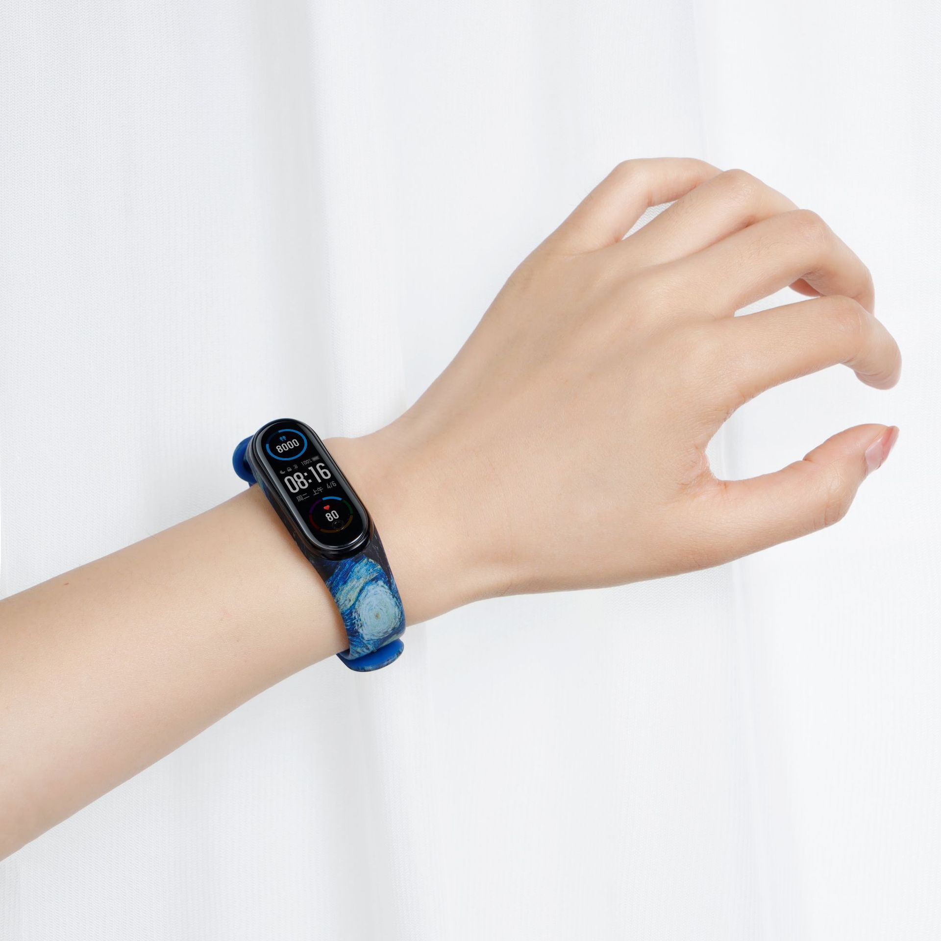 Suitable for Xiaomi Mi Band 5/6/7/8/9 strap carbon fiber pattern 3/4…