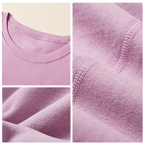 Winter thickened 280g pure cotton thermal underwear plus velvet couple's men's and women's autumn clothes and long-sleeved cotton long-sleeved suits