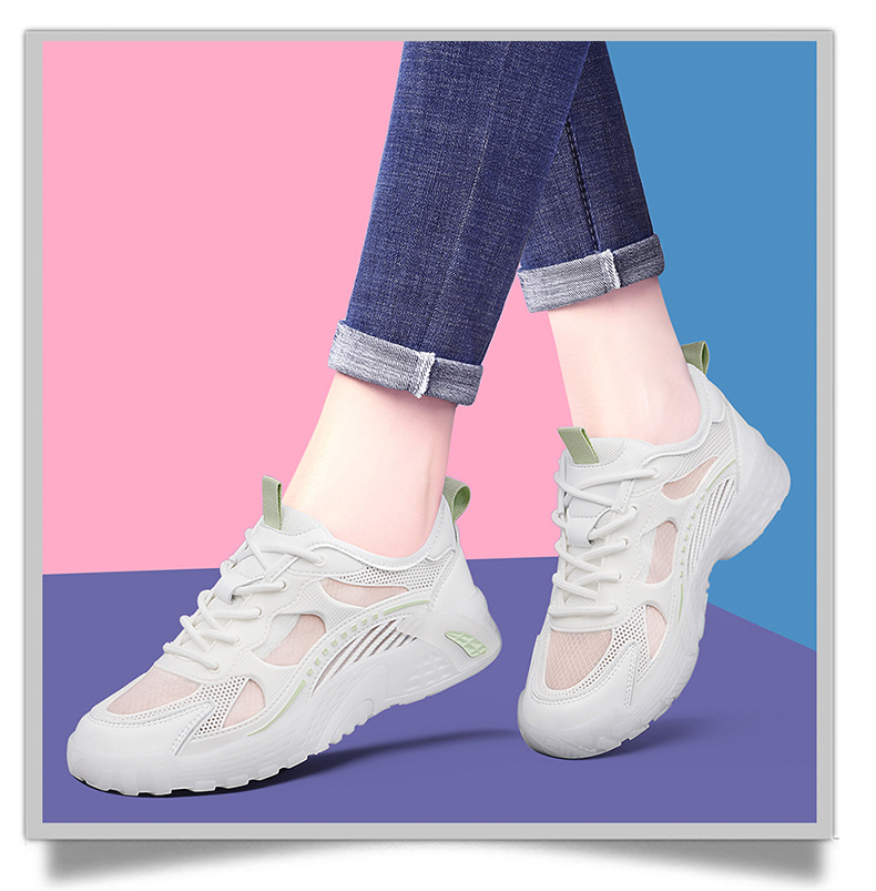 Giày sneaker nữ chạy bộ mesh thoáng mũi kín đế mềm mùa hè 2025 — DH 58212 màu xanh lá cây, DH 58219 Trắng, DH 58336m màu, DH 58278-1 màu xám chi tiết 6