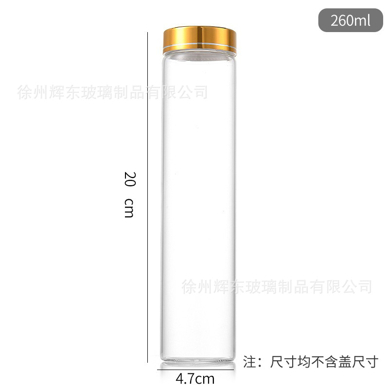 botella de tubo de alto silicio de silicio de 47 mm diámetro botella de oro de óxido de tornillo botella de reactivo botella de deseo transparente botella de botella de deriva botella de Cordyceps image 16