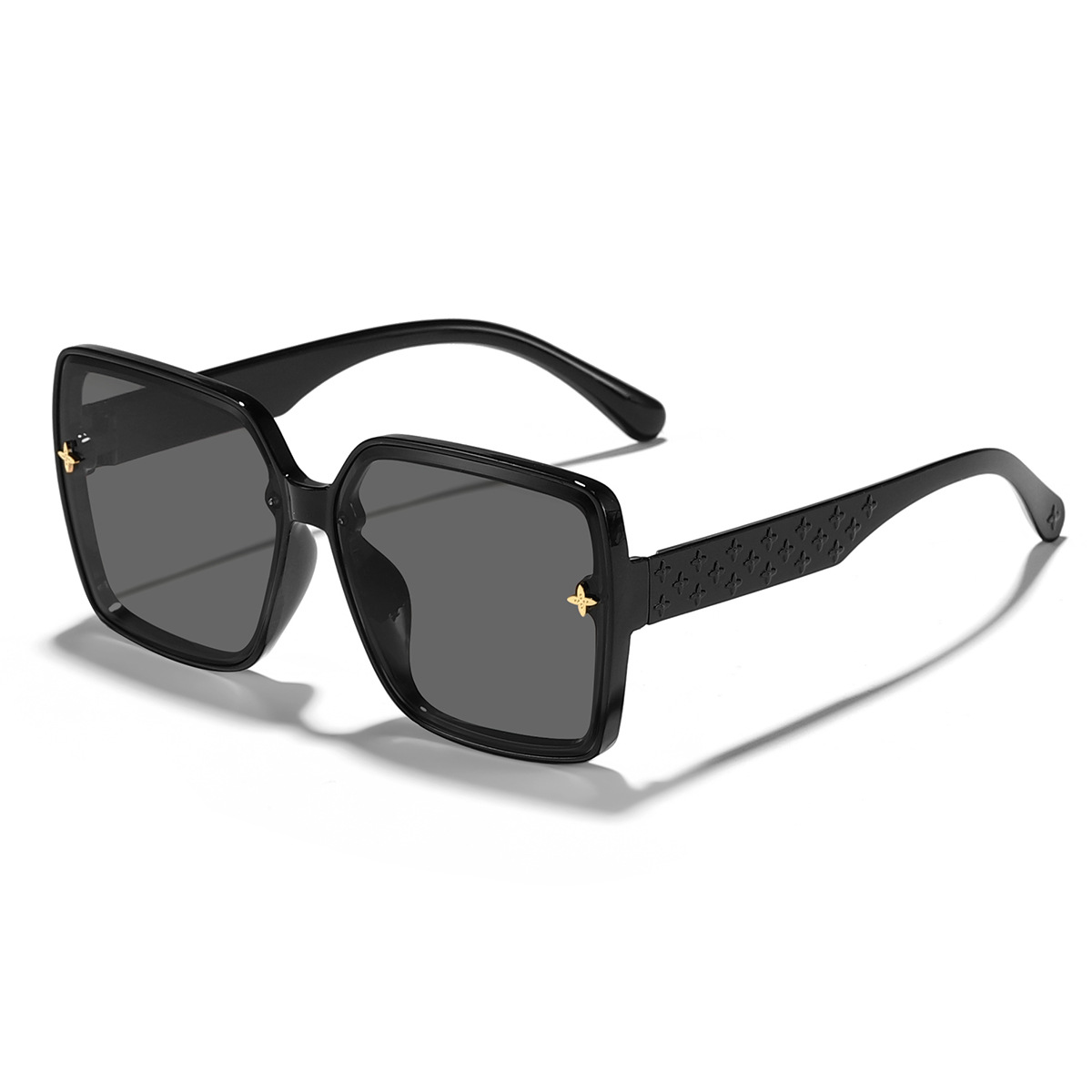 Moda nueva tendencia europea y americana gafas de sol de montura grande para mujer sombra cuadrada tiro callejero playa gafas de sol anti-ultravioleta