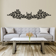 Amazon 3D bat wall stickers Halloween PET holiday cartoon decoration window scene layout stickers 16 pieces