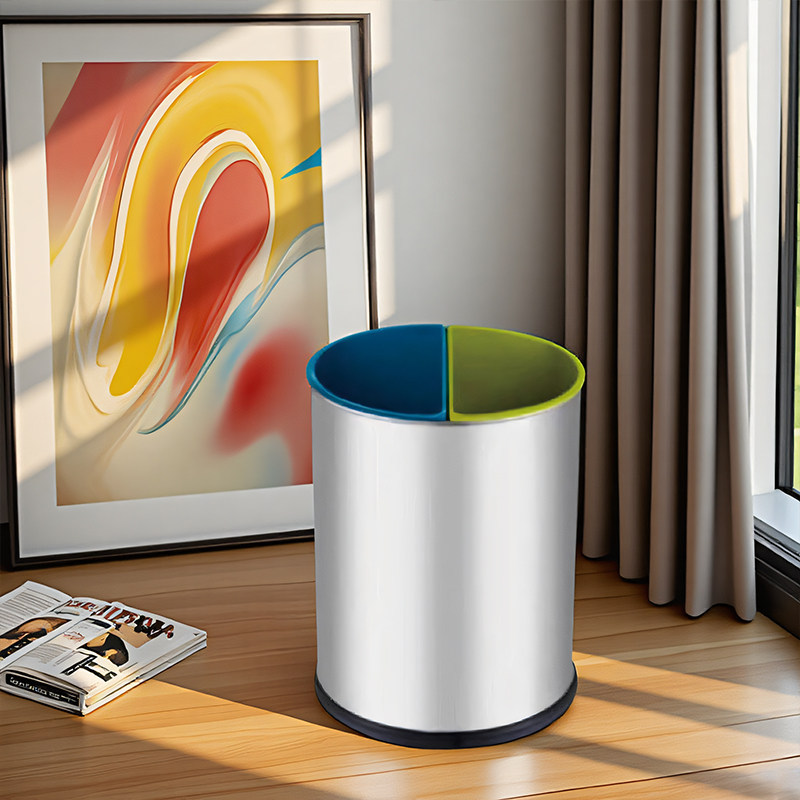 Modern Minimalist Classification Trash Cans for Home Kitchen, Dual-Bin Eco-Friendly Recycling Bins, Hotel Room Bins for Dry and Wet Waste Sorting Modern Minimalist Classification Trash Cans for Home Kitchen, Dual-Bin Eco-Friendly Recycling Bins, Hotel Room Bins for Dry and Wet Waste Sorting