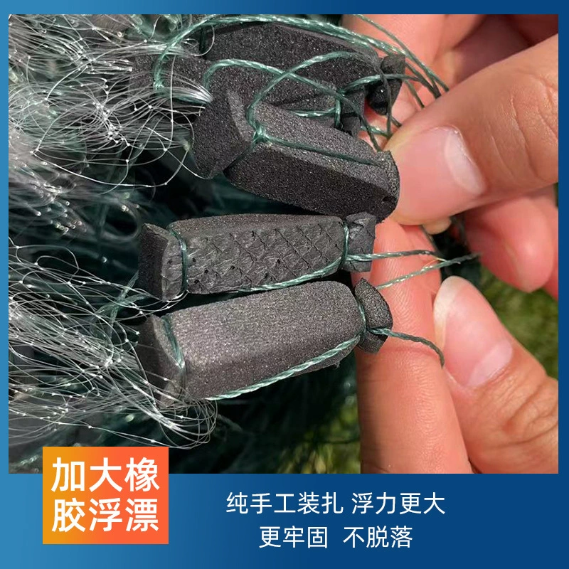 [渔网粘网三层浮网鱼网丝网100米长加粗软丝鲫鱼鲢鱼白条水库沾网]