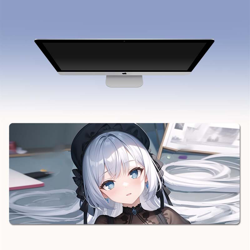 マウスパッドの1つの代理の超巨大なかわいいアニメの女子学生のキーボードのパッドは大きくて厚いロックの辺の卸売りの大きいサイズの事務室を増加します。|undefined