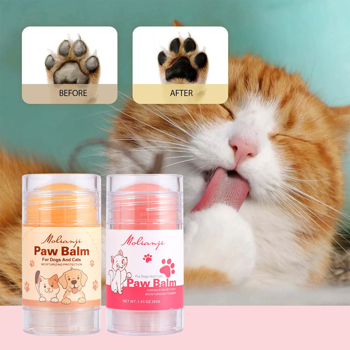 Популярная кросс-граничная палочка для ухода за лапами питомца, увлажняющий крем для лап, предотвращающий сухость и смягчающий лапы.