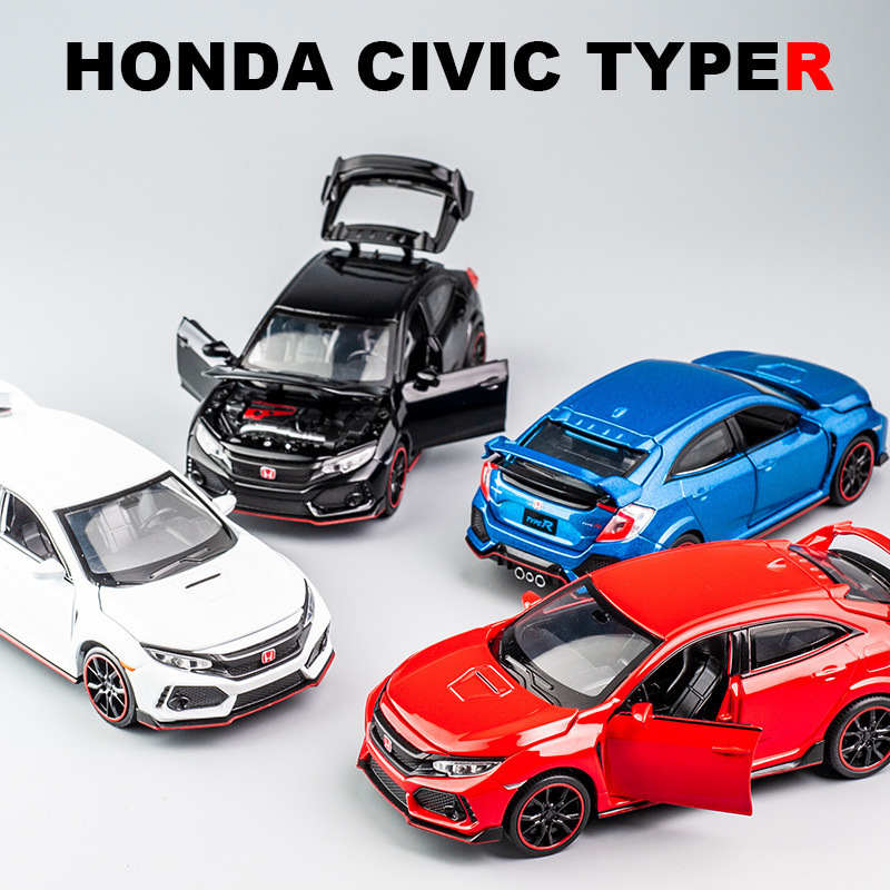 Boxed Jianyuan 1:32 Simulated Honda Civic Type R Simulated Alloy Car Model Sound and Light Toy Ornaments Boxed Jianyuan 1:32 Simulated Honda Civic Type R Simulated Alloy Car Model Sound and Light Toy Ornaments