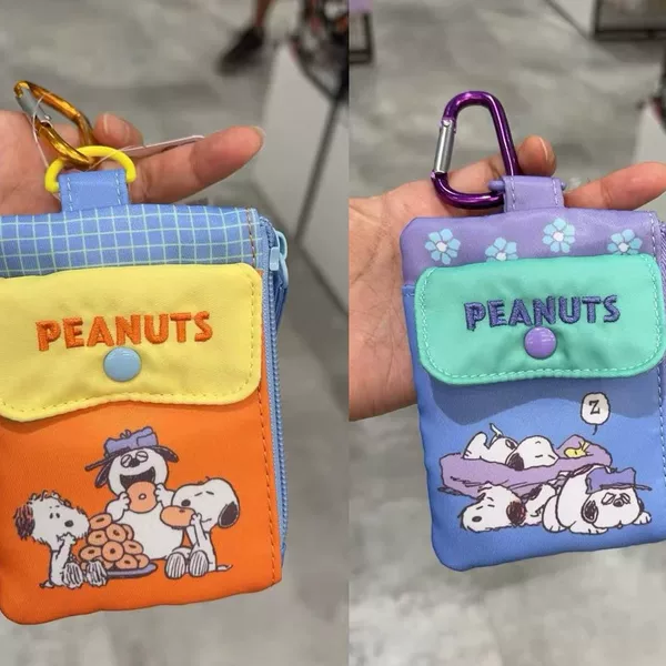 Snoopy Color Matching Cute Cartoon Small Bag Student Portable Embroidered Multi-Functional Card Holder Small Item Storage Card Holder