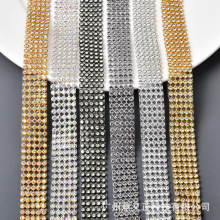 厂家直销3MM铝网钻多排钻条DIY服装烫钻鞋包贴钻装饰水晶饰品配件