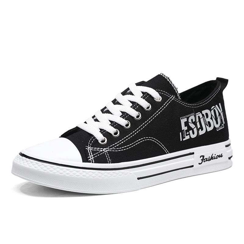 Zapatos de hombre 2024 tendencia nueva tendencia casual universal hombre bajo deportivo de suela gruesa zapatos de lona juvenil image 6